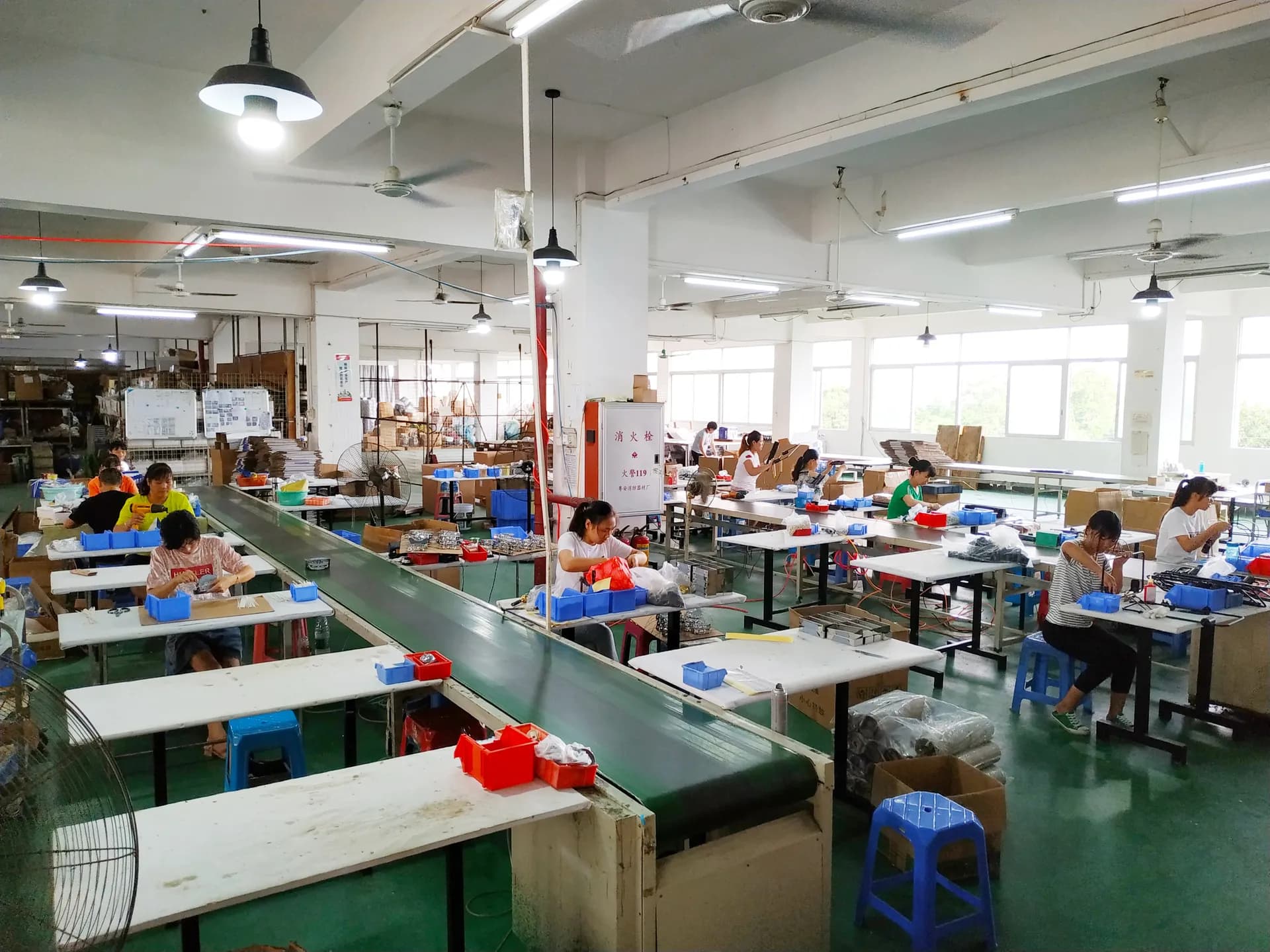 Product quality control in a factory